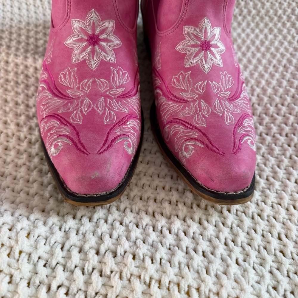 IUV Women’s Pink Embroidered Western Cowboy Boots Size 8 - Picture 6 of 8